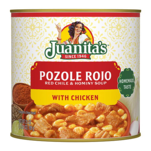 Juanita's Red Chile & Hominy Soup with Chicken