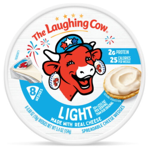 The Laughing Cow Creamy Light Spreadable Cheese Wedges, 5.4 oz Image 1 of 7
