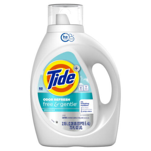 Tide + Tide Free and Gentle Odor Refresh, 52 Count, 73 fl oz