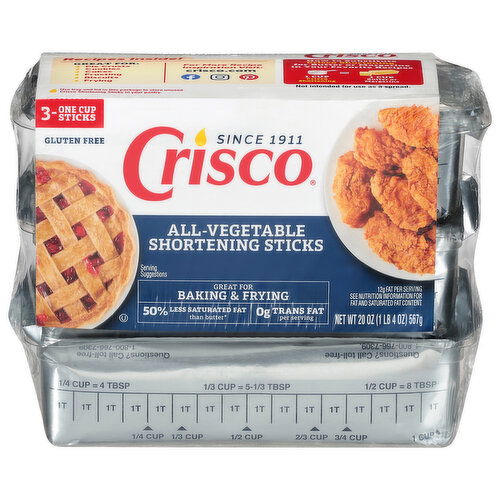 Crisco All-Vegetable Shortening Sticks, Gluten-Free