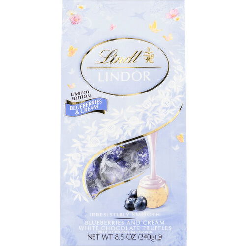 Lindt Truffles, White Chocolate, Blueberries & Cream