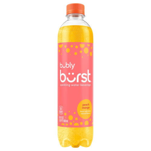 Bubly Water Beverage, Sparkling, Peach Mango