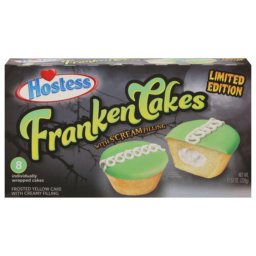 Hostess Yellow Cake, with Creamy Filling, Frosted