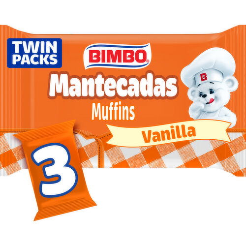 Bimbo Vanilla Muffins, 3 count, 11.10 oz