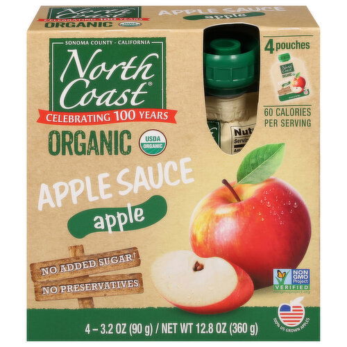 North Coast Apple Sauce, Organic, Apple