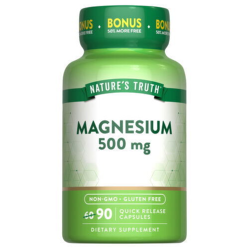 Nature's Truth Magnesium, 500 mg, Capsules