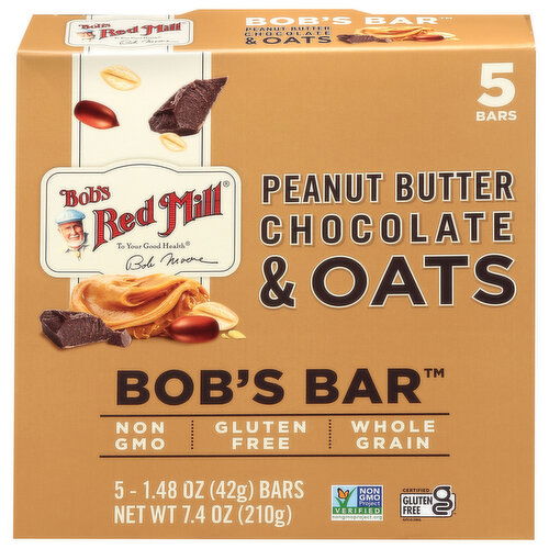 Bob's Red Mill Peanut Butter Chocolate & Oats Bars