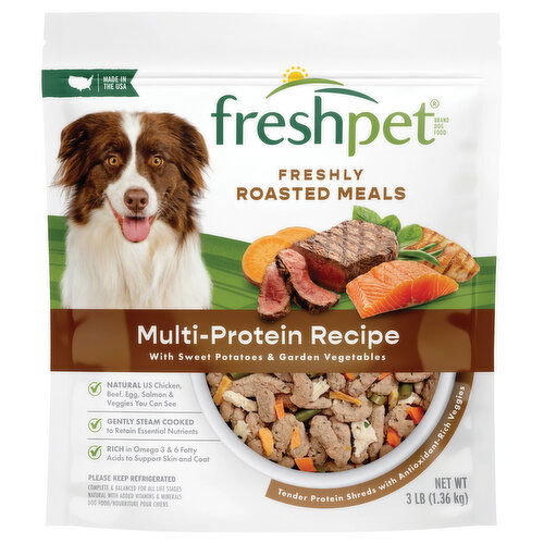 Freshpet Dog Food, Freshly Roasted Meals, Multi-Protein Recipe