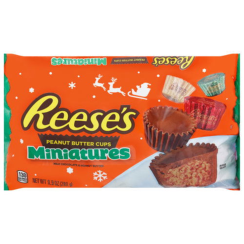 Reese's Peanut Butter Cups, Milk Chocolate & Peanut Butter, Miniatures