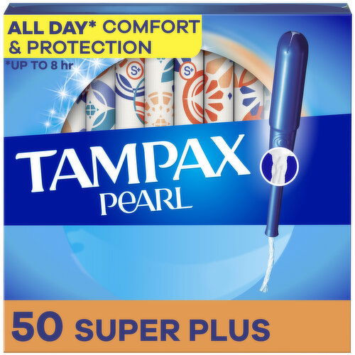 Tampax Pearl Tampons with LeakGuard Braid, Super Plus