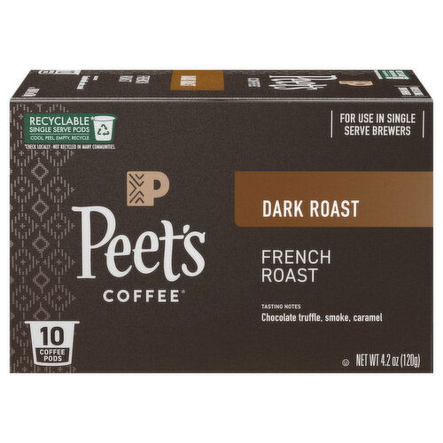 Peet's Coffee Pods Dark Roast French Roast Coffee