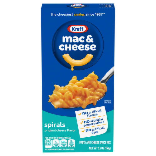 Kraft Spirals Original Cheese Flavor Pasta and Cheese Sauce Mix