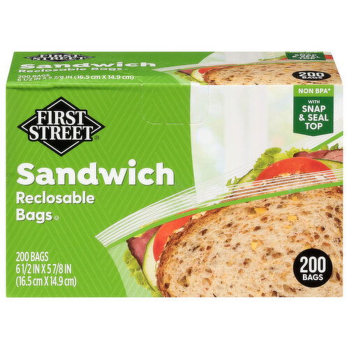 First Street Sandwich Reclosable Bags