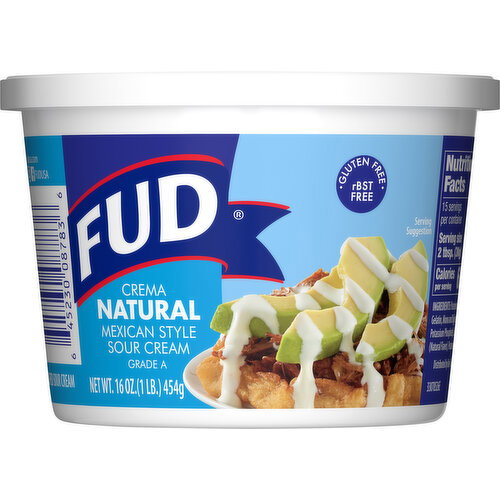 FUD Sour Cream, Natural, Mexican Style