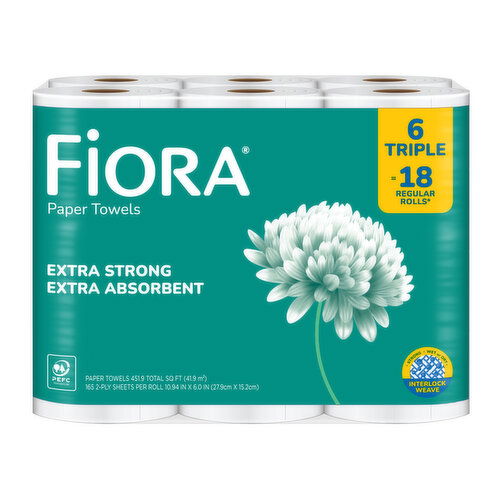 Fiora 2-Ply Extra Strong Extra Absorbent Paper Towels