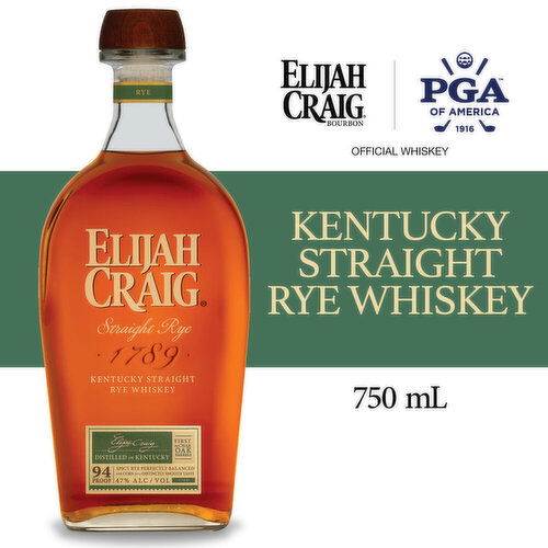 Elijah Craig Whiskey, Straight Rye, Kentucky