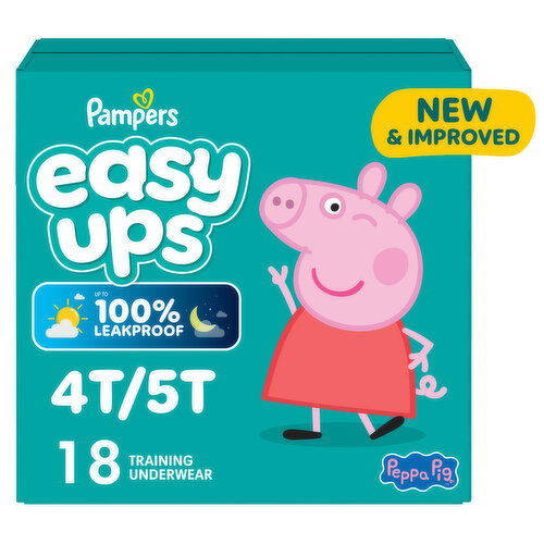 Pampers Pampers Easy Up Potty Training Pants Size 6 (4T5T), 18 Count Image 1 of 6