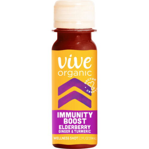 Vive Organic Shot, Elderberry, Ginger & Turmeric, Immunity Boost