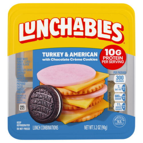 Lunchables Turkey & American with Chocolate Creme Cookies Lunch Combinations