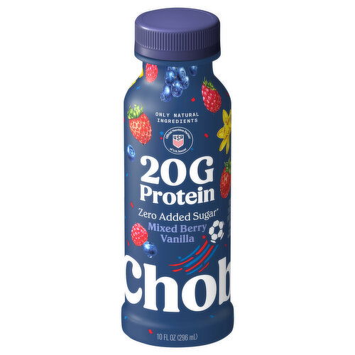 Chobani Zero Added Sugar Greek Yogurt Mixed Berry Vanilla Protein Drink