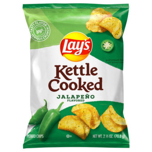 Lay's Potato Chips, Kettle Cooked, Jalapeno Flavored