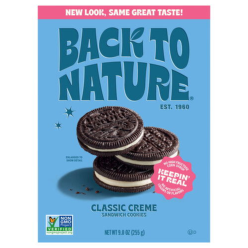 Back to Nature Sandwich Cookies, Classic Creme