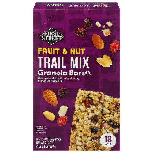 First Street Trail Mix Fruit and Nut Granola Bars Image 1 of 6