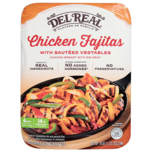Del Real Chicken Fajitas with Sauteed Vegetables
