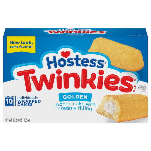 Hostess Sponge Cake, with Creamy Filling, Golden