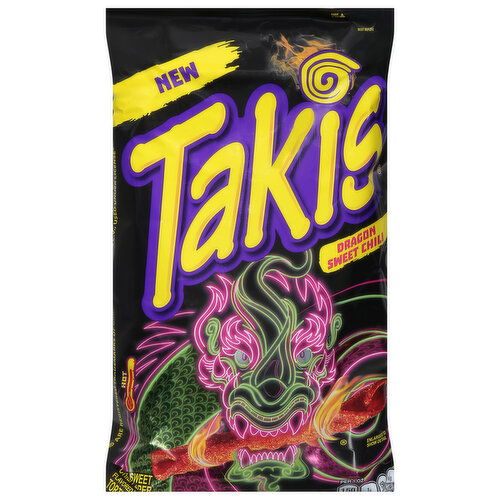 Takis Tortilla Chips, Dragon Sweet Chili, Hot