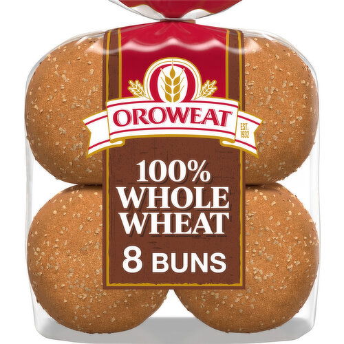 Oroweat Whole Wheat Buns, 8 count, 21 oz