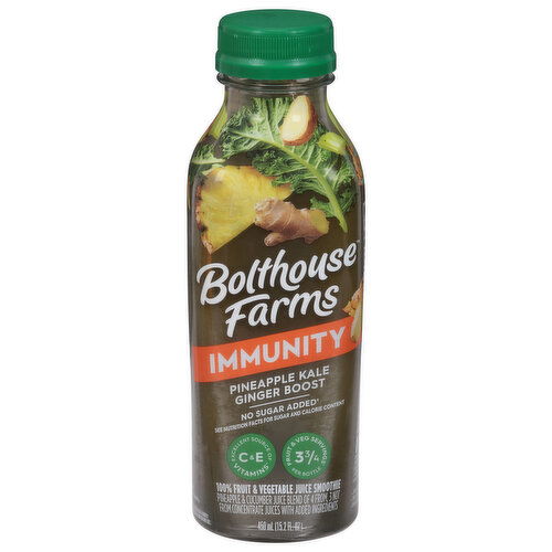 Bolthouse Farms 100% Juice Smoothie, Immunity, Green Immunity Boost