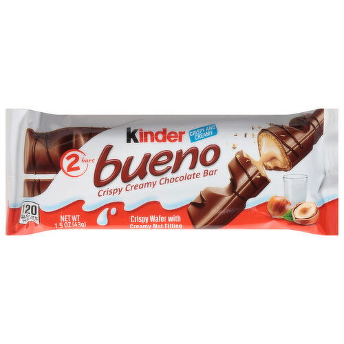 Kinder Bueno Chocolate Bar, Crispy Creamy