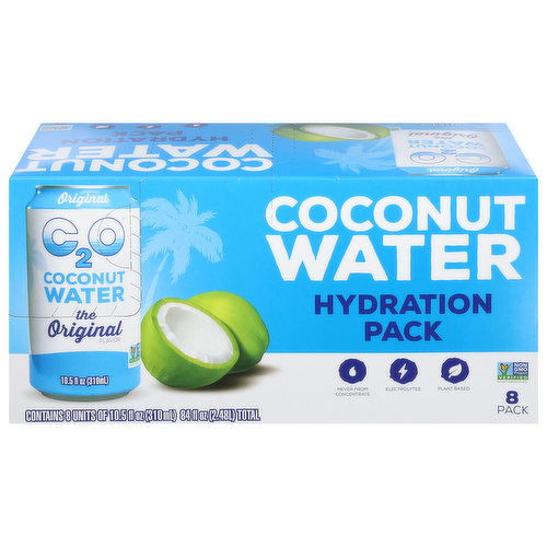 C2O Coconut Water, Hydration Pack, The Original, 8 Pack