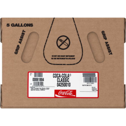 Coca-Cola Soda Soft Drink Bag-In-Box Beverage Mix, 5 Gallons