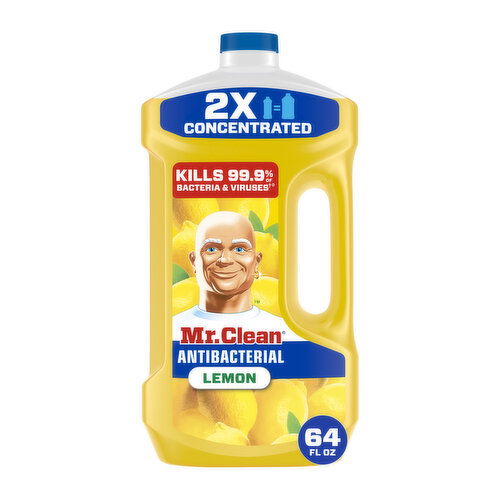 Mr. Clean Antibacterial All Purpose Cleaner, Cleaning Liquid, Lemon