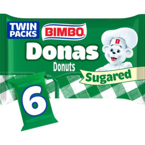 Bimbo Sugared Sugar Donuts, 6 twin packs, 11.1 oz