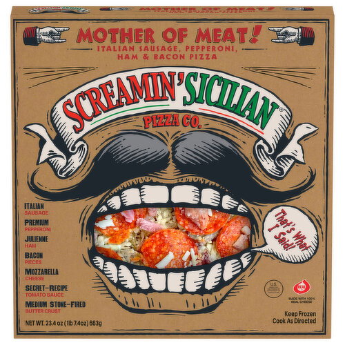 Screamin' Sicilian Pizza Co. Mother of Meat! Pizza Image 1 of 6