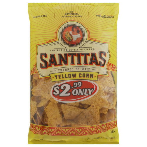 Santitas Tortilla Chips, Yellow Corn