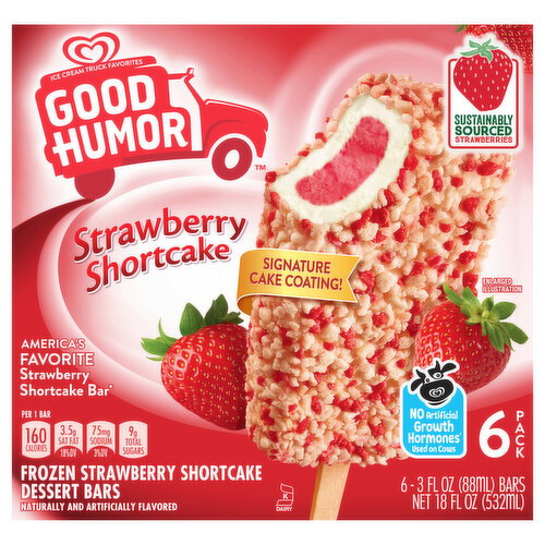 Good Humor Frozen Strawberry Shortcake Dessert Bars Image 1 of 6