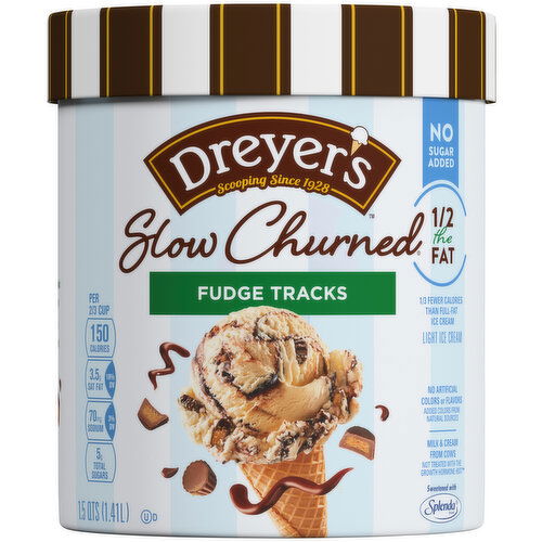 Dreyer's No Sugar Added Fudge Tracks Light Ice Cream