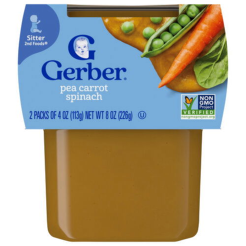 Gerber Sitter 2nd Foods Pea Carrot Spinach