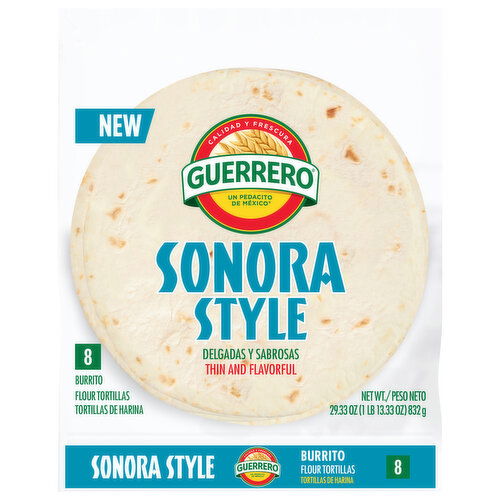 Guerrero Sonora Style Burrito Flour Tortillas