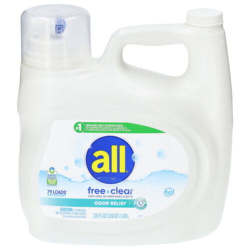 All Odor Relief Free Clear Detergent