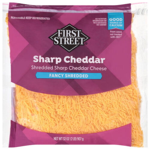 First Street Sharp Cheddar Fancy Shredded Cheese