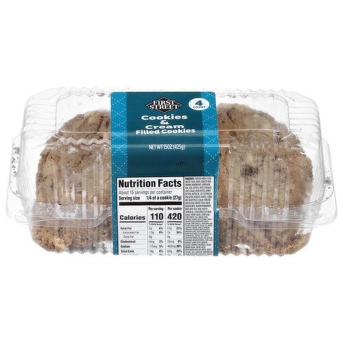 First Street Cookies & Cream Filled Cookies