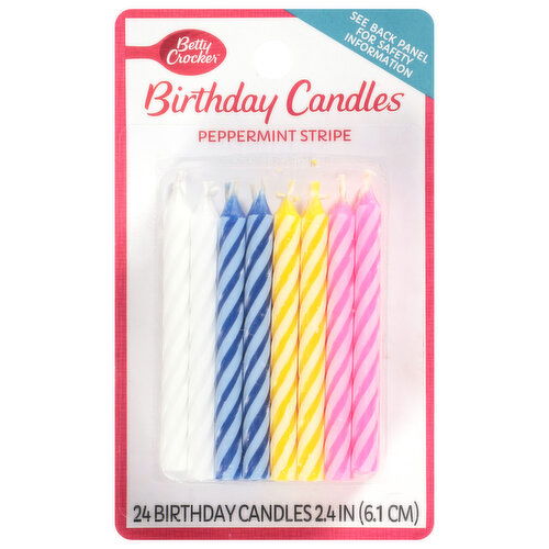 Betty Crocker Peppermint Stripe Birthday Candles