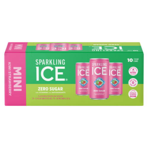Sparkling Ice Zero Sugar Kiwi Strawberry Mini Sparkling Water