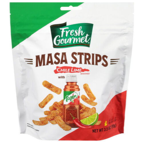 Fresh Gourmet Chile Lime Seasoned Masa Strips