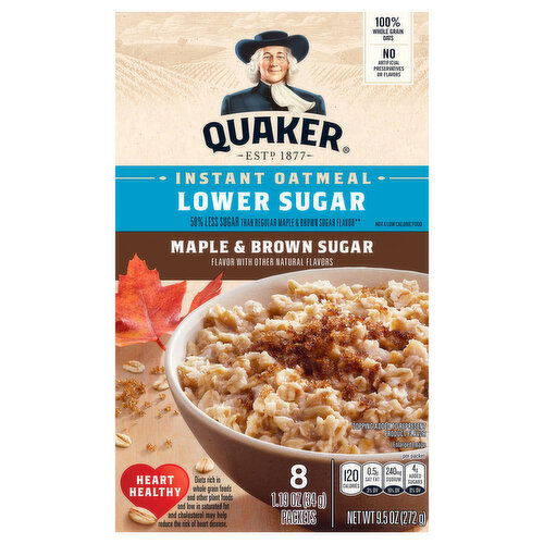 Quaker Lower Sugar Instant Maple & Brown Sugar Oatmeal